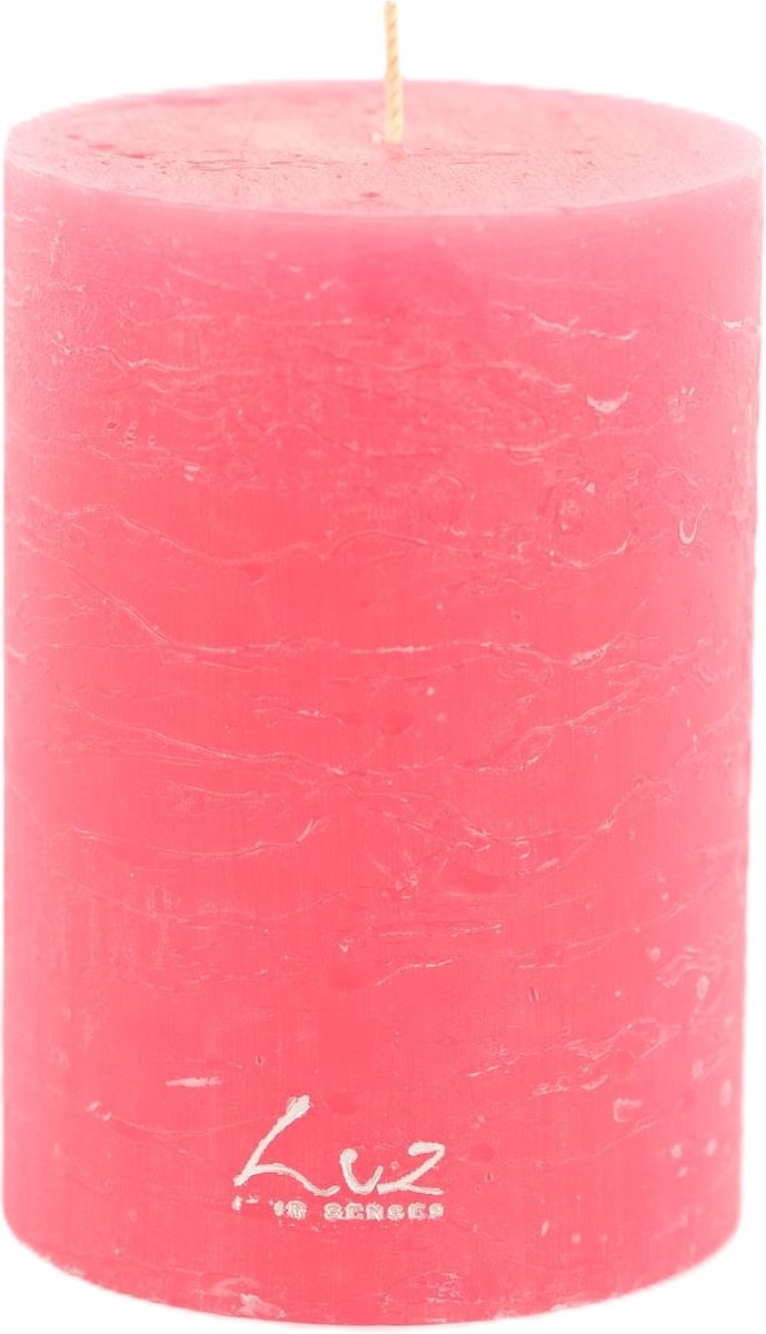 LUZ Rasteli Luz Your Kaars Cilinder Roze-Fuchsia Roze D 9 cm H 13 cm