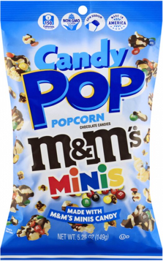 Candy Pop Popcorn M&M Mini's - lichte en knapperige chocolade popcorn - 149g