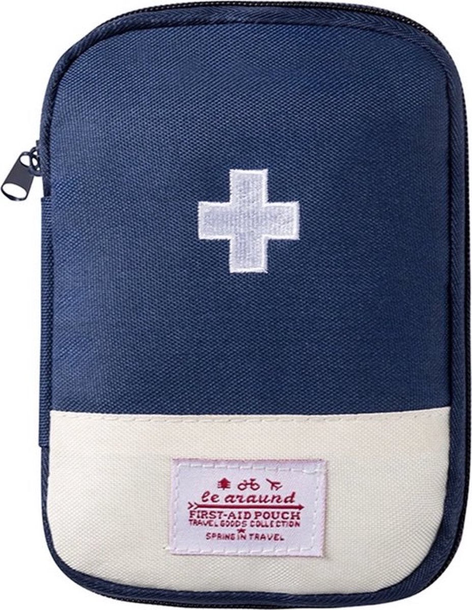 3-delige EHBO-set voor buiten, mini-EHBO-tas, leeg, reis-apotheek, waterdicht, kindernooddoos, apotheektas, noodtas voor op kantoor, op reis, camping, rood