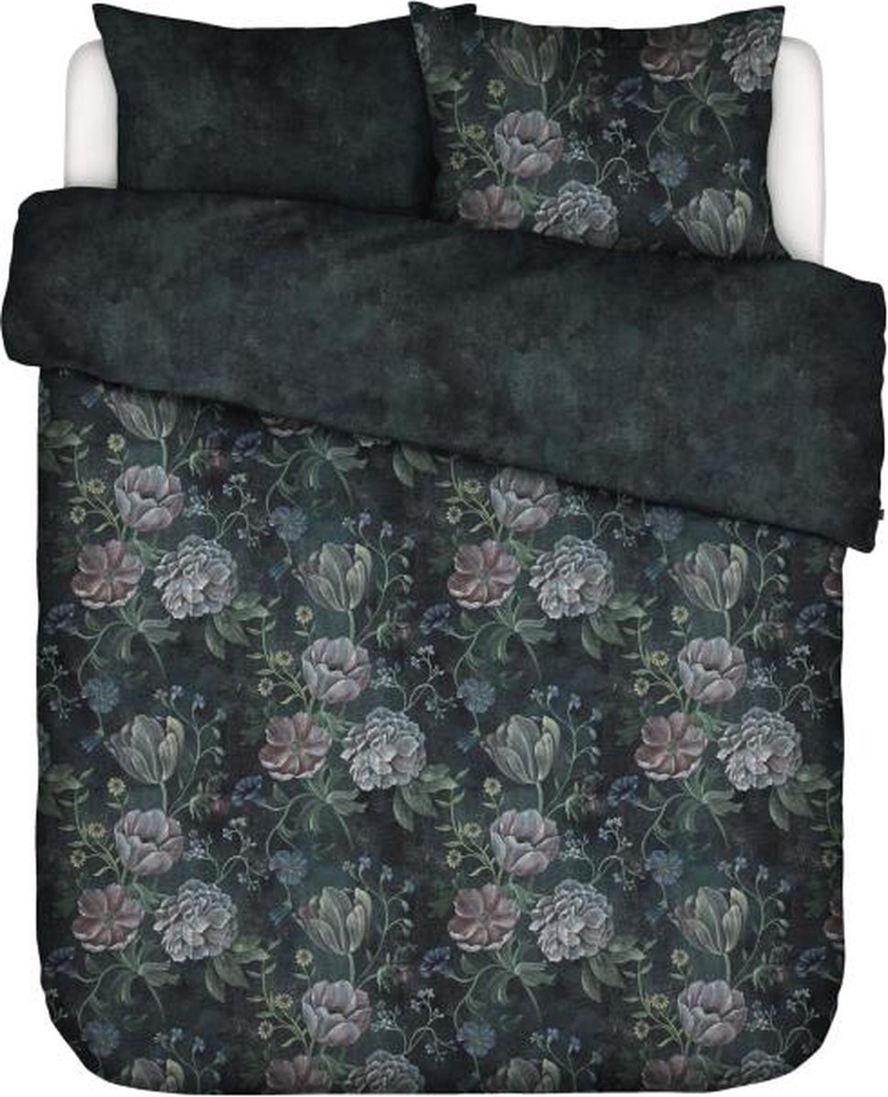 ESSENZA Elizabeth Dekbedovertrekset Donker blauw 2p set 240x220+2/60x70 cm