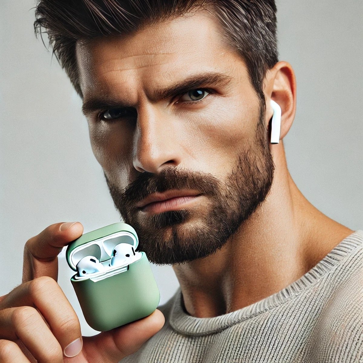 AirPods 2 hoesje siliconen zacht schokbestendig licht groen AirPods 1 case draadloos opladen - Afbeelding 2