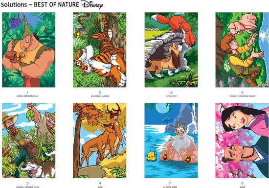 Coloriages Mystères Disney Best of Nature - Kleuren op nummer kleurboek