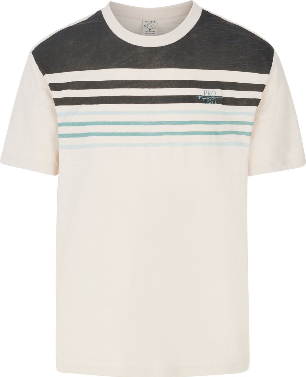 Protest Prthowlen – T shirt Heren – Korte mouwen – Ronde hals Grijs