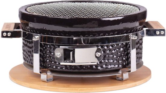 YAKINIKU - Ronde Shichirin BBQ - Tafelgrill - Hibachi - Japanse BBQ Grill - Keramische Japanese Yakitori Grill - Geschikt Voor Binchotan Houtskool - 2 t/m 6 Personen - Grilldoorsnede 29.8 cm