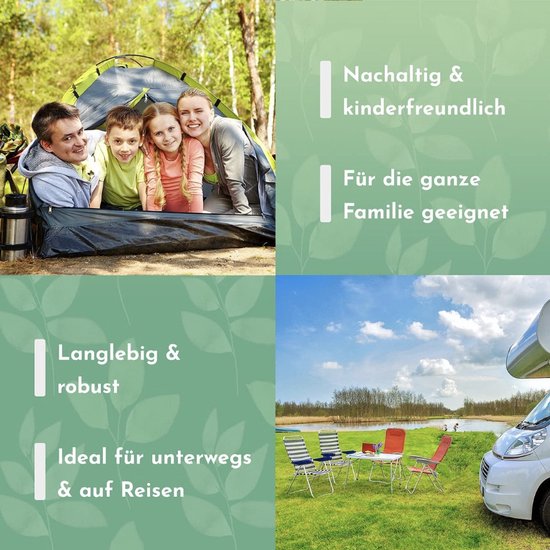 Roestvrij stalen campingborden set 4 stuks diep 22 cm Ø [update: met verbeterd materiaal] picknick & camping servies set 4 personen metalen roestvrijstalen borden accessoires campingkeuken — afbeelding 4