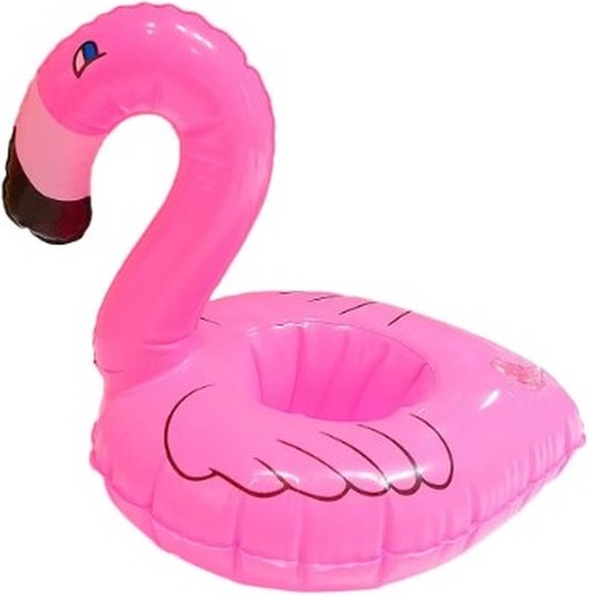 Jumada's Opblaasbare Bekerhouder Flamingo - Voor Bekers / Blikken / Flessen - Opblaas Drankhouder - Zwembadaccessoire - Opblaasfiguur - Flamingo's - Roze