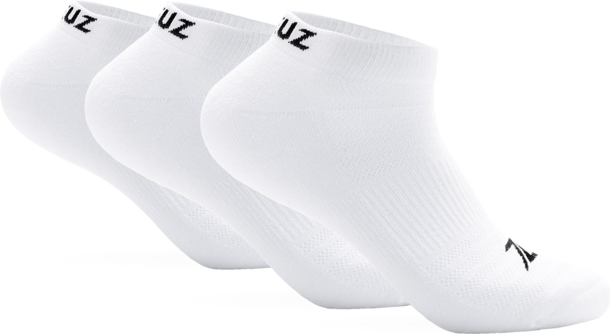 ZEUZ Enkelsokken 3-Pack - Sokken - Sportsokken Heren & Dames - Wit - Small