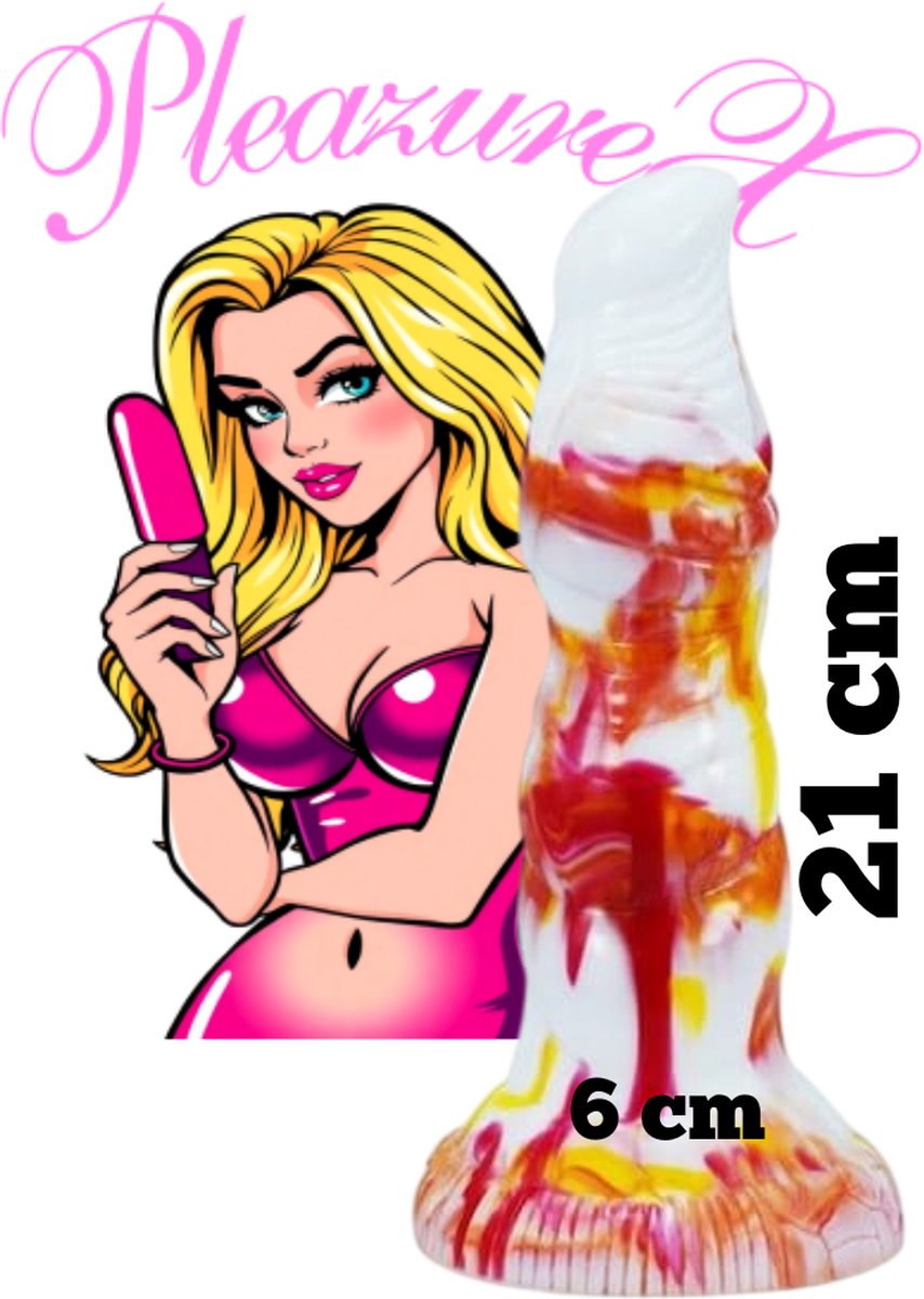 PleazureX - Sextoys Series - Fantasy dildo - Alien dildo - draken dildo - centimeters genot 21 x 6 cm