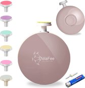 NilaFee - Electrische Baby Nagelvijl - Inclusief Batterijen - Manicureset - Verzorgingsset - Nagelschaartje - Wit