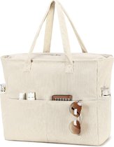 Grote strandtas met ritssluiting dames waterdichte schoudertas draagtas shopper zanddicht met ritssluiting zwembad fitness reistas familie