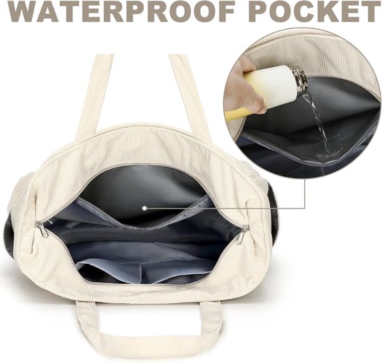 Grand sac de plage à fermeture éclair pour femmes, sac à bandoulière étanche, fourre-tout, sac de shopping anti-sable, sac de voyage pour piscine, Fitness, famille