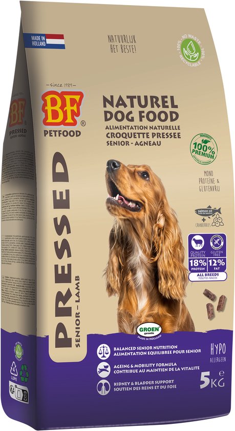 BF Petfood Geperst Hondenvoer Senior - 5 kg