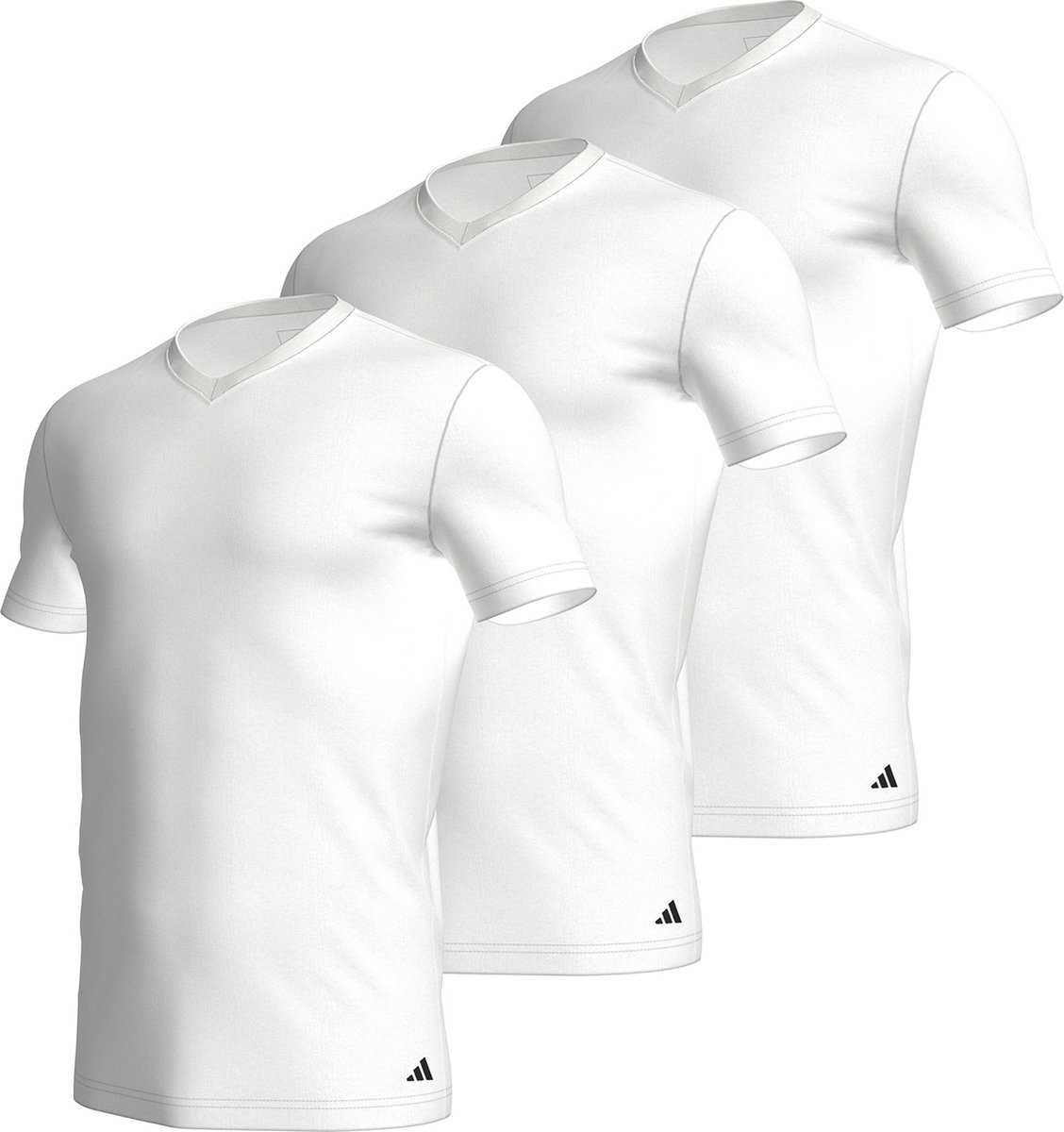 Adidas Sportswear- Active Core Cotton V Neck Shirts Heren Ondershirt Wit