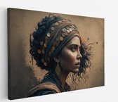 Saammp Canvas Schilderij - Sieraden- Vrouw - abstract - 120x80 - Foto op canvas - Wanddecoratie - Muurdecoratie Woonkamer - Slaapkamer decoratie - Canvas Print