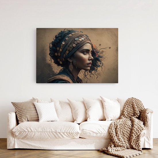 Tableau sur toile Saammp - Bijoux- Femme - Abstrait - 70x50 - Photo sur toile - Décoration murale Décoration murale de salon - Décoration de chambre - Impression sur toile