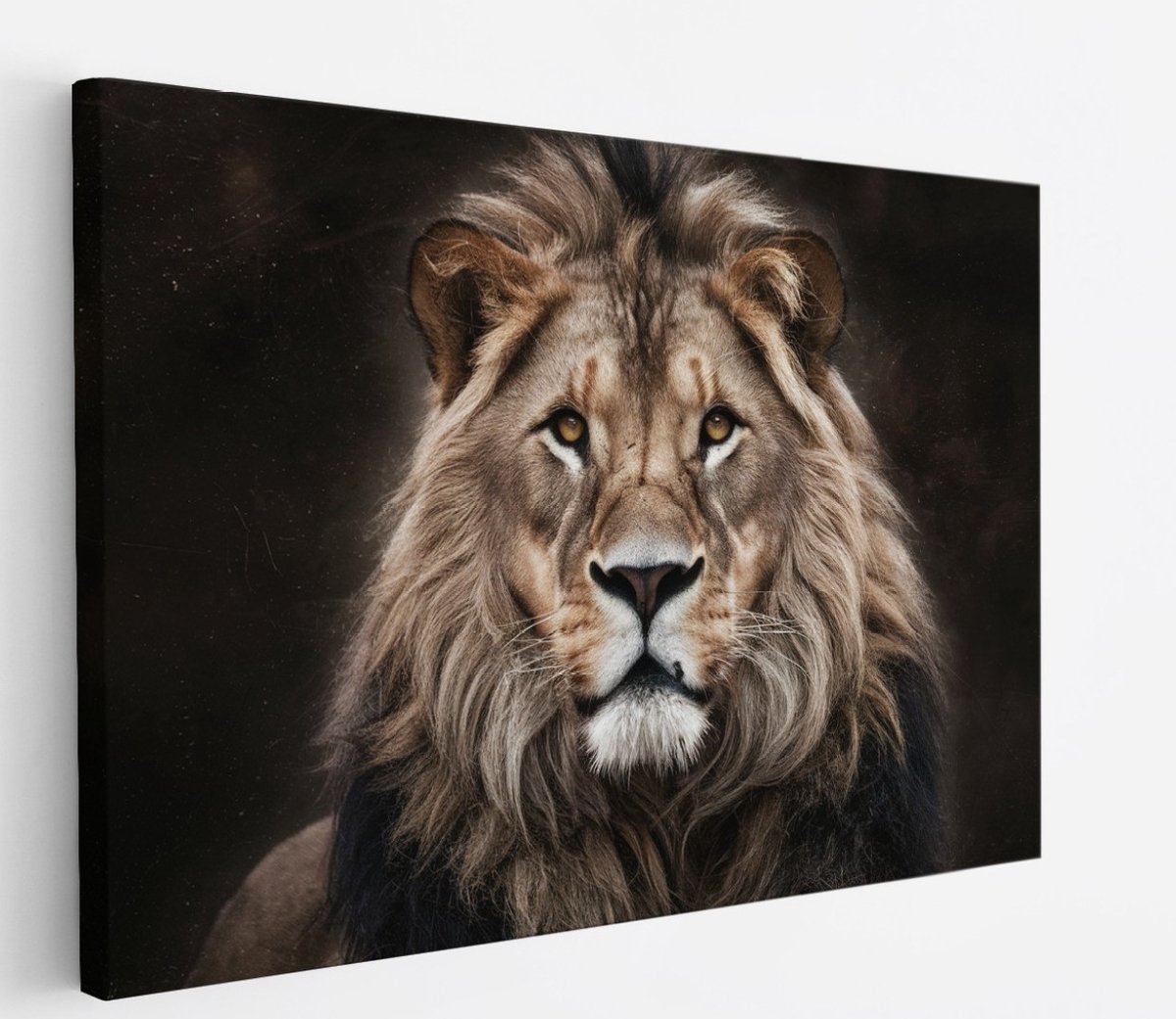 Saammp Canvas Schilderij - leeuwen portret - Afrika - Dieren - 70x50 - Foto op canvas - Wanddecoratie - Muurdecoratie Woonkamer - Slaapkamer decoratie - Canvas Print Multicolor