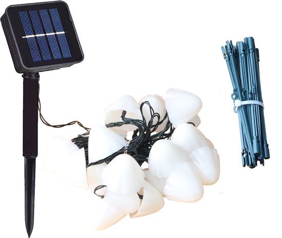 Mrs. Jones 20 Led-tuinlampen In De Vorm Van Paddenstoelen Buitenverlichting Op Zonne Energie Waterdichte Tuindecoratie Warm Wit 8 Modi