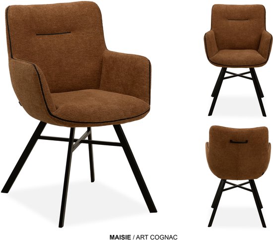 MX-Sofa - Fauteuil Maissie / Couleur: Cognac