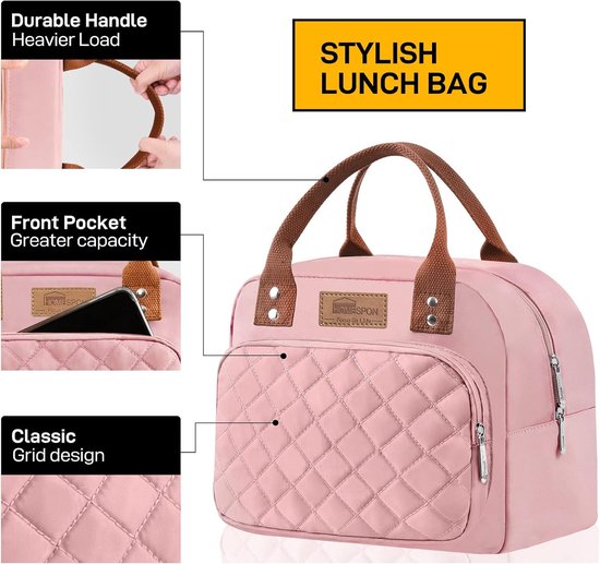Geïsoleerde lunchbox - mooie koeltas voor dames - praktische koeltas voor