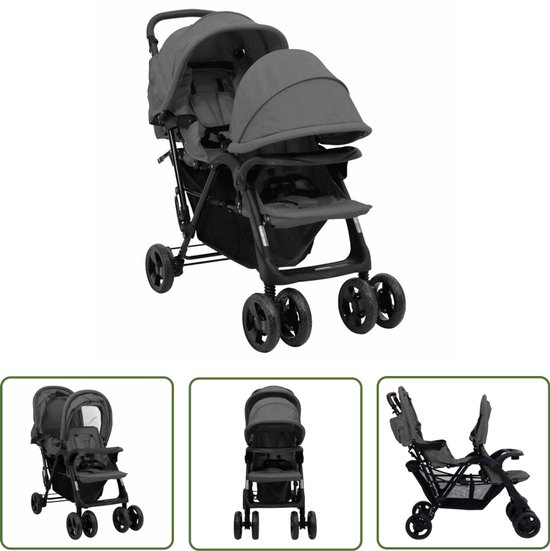 vidaXL Kinderwagen - Tweelingkinderwagen - - vidaXL - €215,95