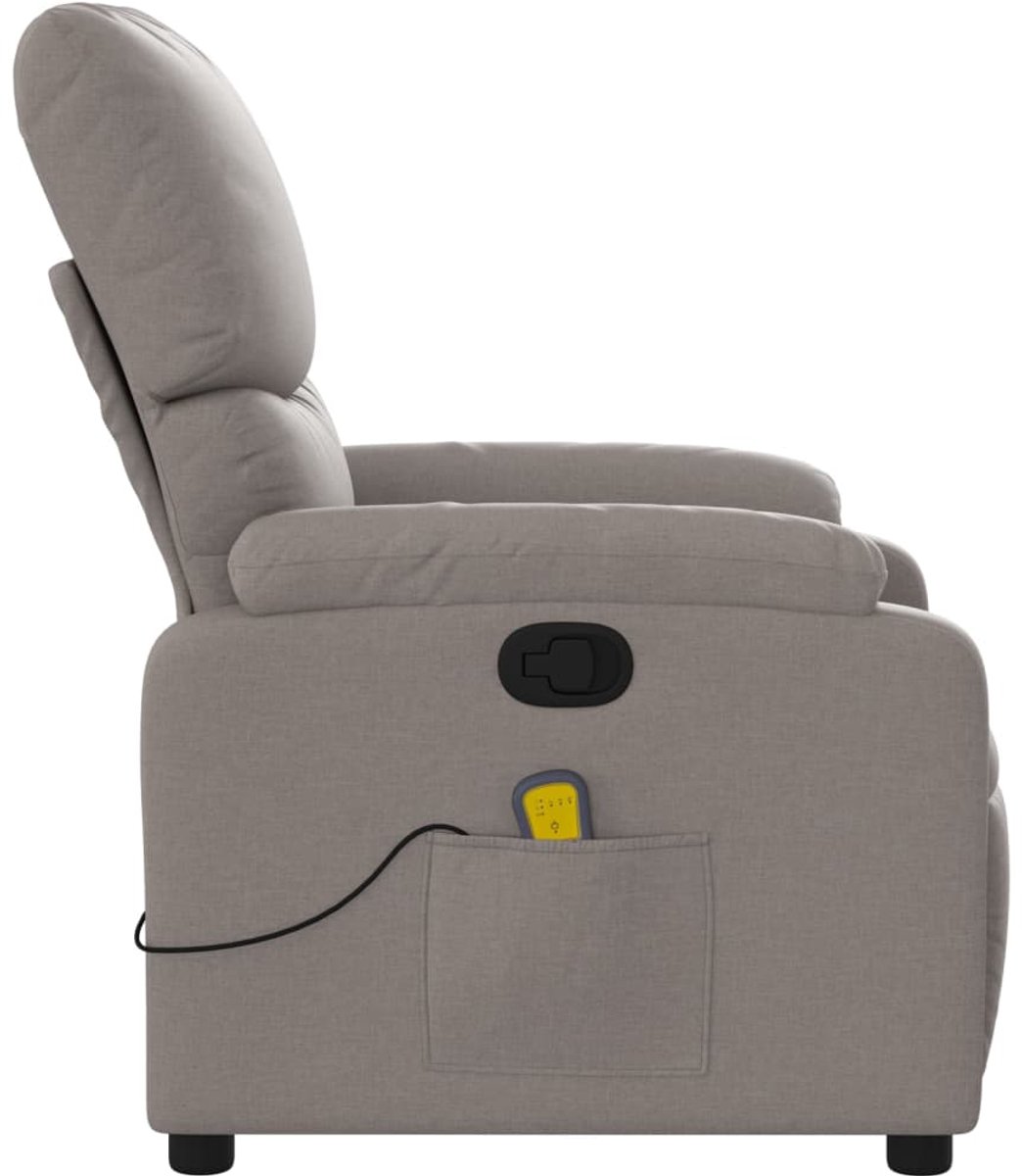 vidaXL Verstelbare Massagestoel Taupe - 6-punts Massage - afbeelding 3