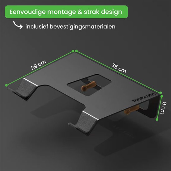 Lightyourbike ® BASE - Fiets ophangsysteem - Fiets ophangbeugel - Fiets muurbeugel - Fiets ophangsysteem muurbeugel - Zwart van Lightyourbike — afbeelding 5
