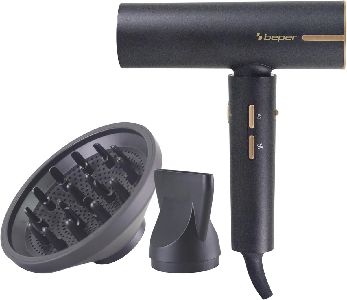 Borstelloze haardroger 1800W - 3 Snelheden, 3 Temperaturen, LED-indicator, Zelfreinigend rooster