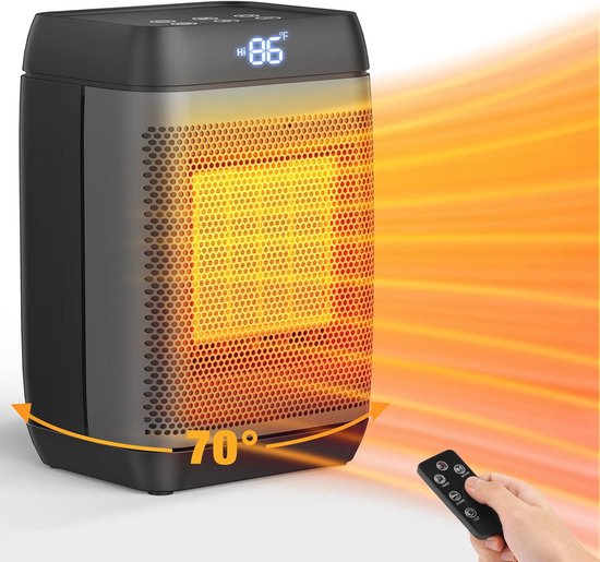 Chauffage D'Appoint1500W Portable Radiateur Soufflant 2S PTC