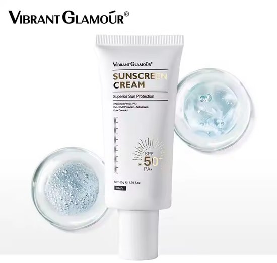 VIBRANT GLAMOUR Sunscreen Crème -  zonbescherming - zonnebrandcrème - breedspectrumbescherming tegen de zon - zonnebrand crème -
