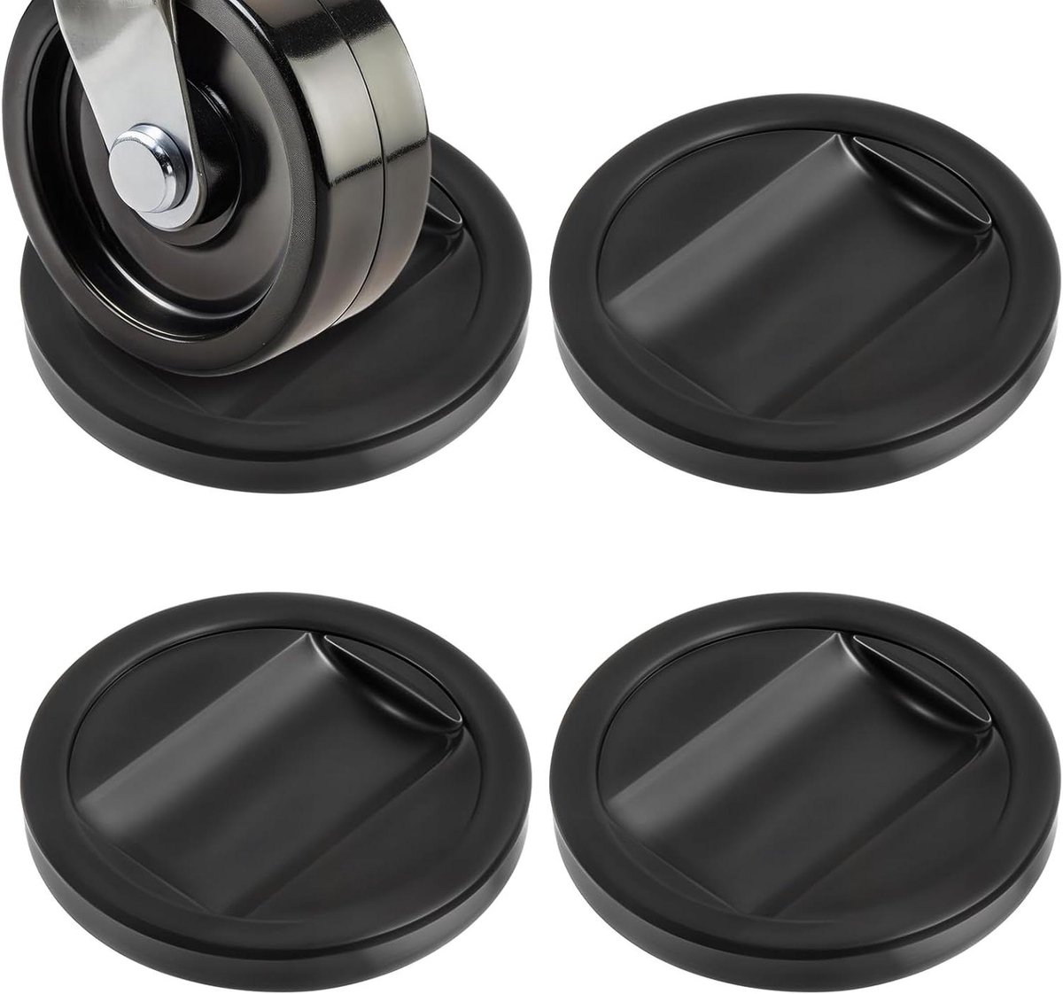 Meubelstop bedstoppers set van 4 - voorkom glijden, krassen en schade - zwart .
