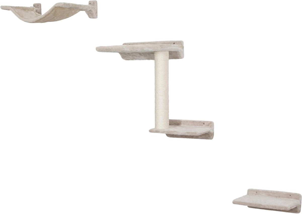 Klimwand voor katten - 5-delig - beige - 10 kg max