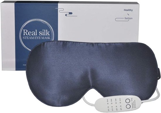 Elektrisch verwarmbaar masker voor de ogen, voor droge ogen, gezwollen ogen, blefaritis behandeling, verlichting van de oogbelasting, stijlogen en MGD (marineblauw)