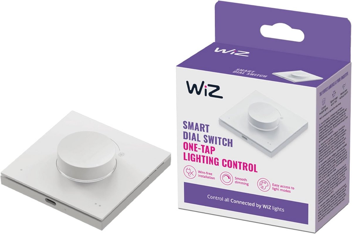 Slimme Draaischakelaar voor Draadloze Verlichting - Draagbaar Dimmen en Scène Regeling met USB Opladen
