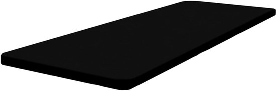 Nappe - housse de nappe - 30" x 72" - noire - pvc - imperméable - lavable - élastique - pour pique-nique, camping, extérieur