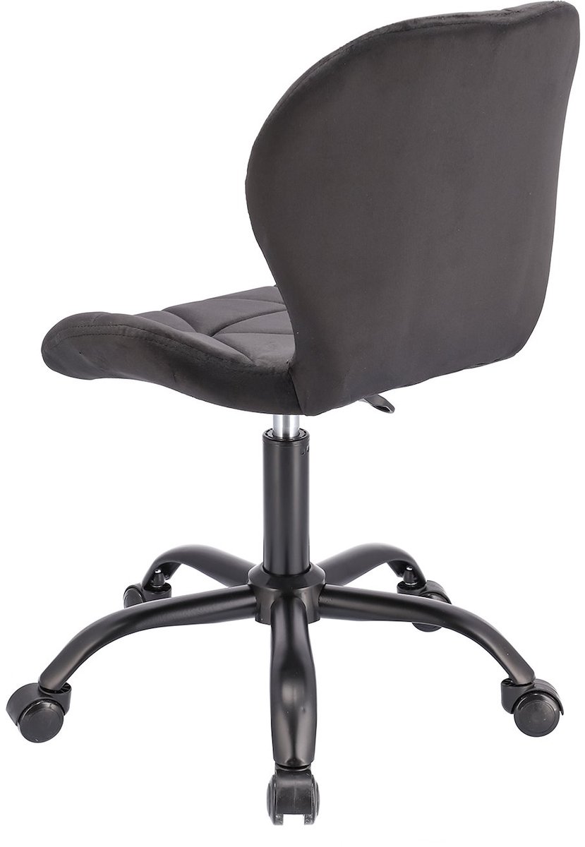 ENDO Fluwelen Bureaustoel Zwart - afbeelding 3