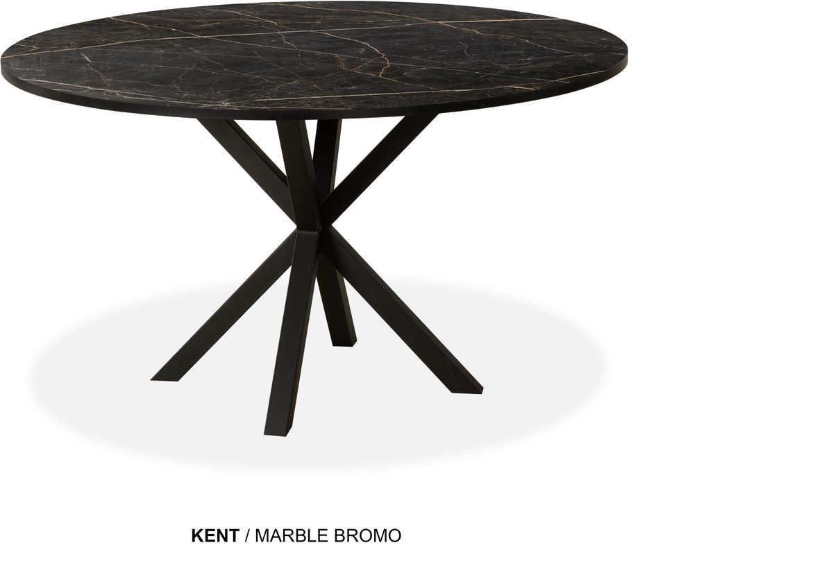 Maxfurn Eettafel rond | Zeer krasvast | Kleur: Marble bromo | diameter 140cm Marbel bromo