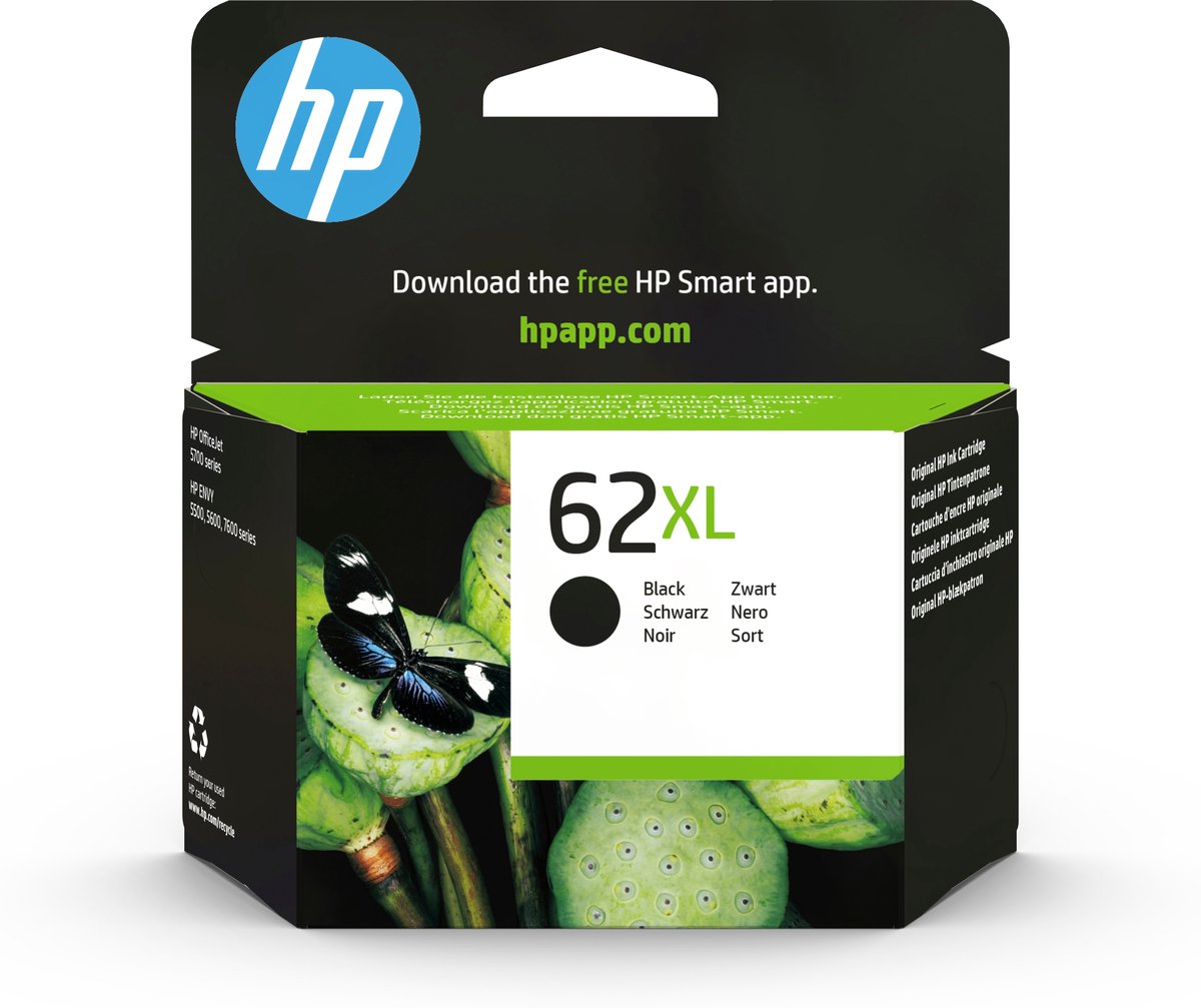 HP 62XL - Inktcartridge / Zwart / Hoge Capaciteit
