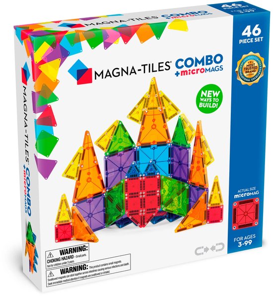 Magna-Tiles Combo 46 pièces - Convient à partir de 3 ans - Multi