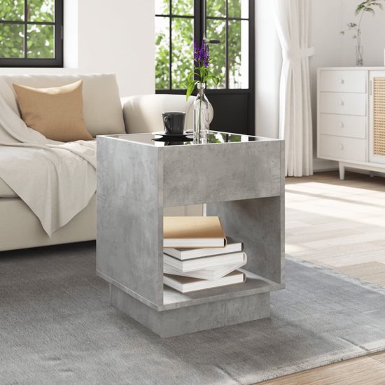 Salontafel met Infinity LED 90x50x50 cm sonoma eikenkleurig