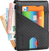 SIMPLYWAY® Portefeuille - Porte-Cartes - Porte-Cartes Compact Homme - Porte-Cartes de Crédit - Zwart- Incl. Coffret cadeau de Luxe