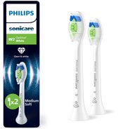 Bol.com Philips Sonicare Optimal White W2 – Opzetborstels voor Elektrische Tandenborstel – Wit – Verpakking van 2 - Wittere tand... aanbieding