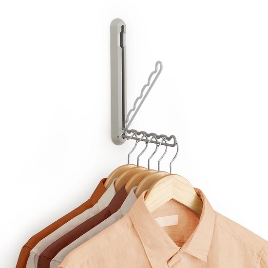 Joseph Joseph - Porte-manteau mural Orderly pliable - Acier au carbone - Crème