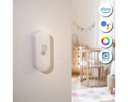 Slimme Zigbee temperatuursensor en luchtvochtigheid sensor – Inclusief Zigbee hub – Werkt met Smart Life app – Wit