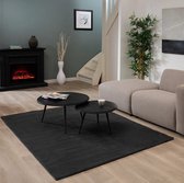 Tapis Lavable Flycarpets Malaga - Zwart - 140x200 cm
