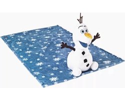 Olaf met Fleece Deken (100x120cm) Disney Frozen Pluche Knuffel 35 cm - Speelgoed Knuffels voor Kinderen Jongens Meisjes - Frozen 2 Anna Elsa Olaf Sven