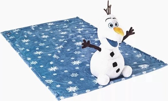 Olaf met Fleece Deken (100x120cm) Disney Frozen Pluche Knuffel 35 cm - Speelgoed Knuffels voor Kinderen Jongens Meisjes - Frozen 2 Anna Elsa Olaf Sven