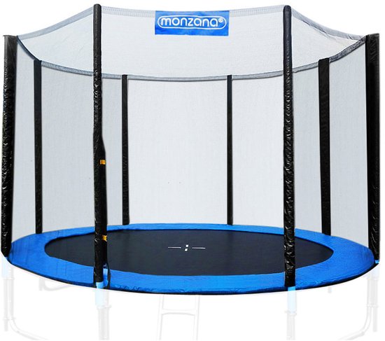 Monzana Trampoline - Ø244cm Veiligheidsnet UV- en weerbestendig - Zwart