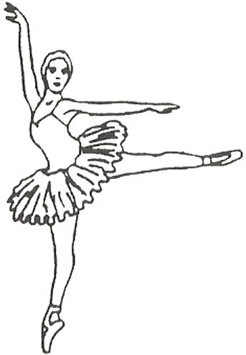 Patchwork Cutter Ballerina - balletdanseres uitsteekvorm