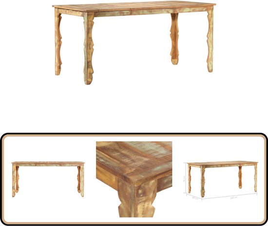 vidaXL Eettafel wit massief hout rubberhout, keukentafel, restauranttafel, tafel restaurant, eetkamertafel, bistrotafel, eetkamermeubel vidaXL Eettafel wit massief hout rubberhout, keukentafel, restauranttafel, tafel restaurant, eetkamertafel, bistrotafel, eetkamermeubel