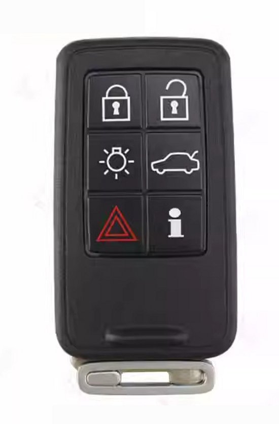 Autosleutelbehuizing, sleutelhouder voor de Volvo XC40, XC60, XC90, V60, V90, S60 en de S90, vervangende autosleutelbehuizing (blauw